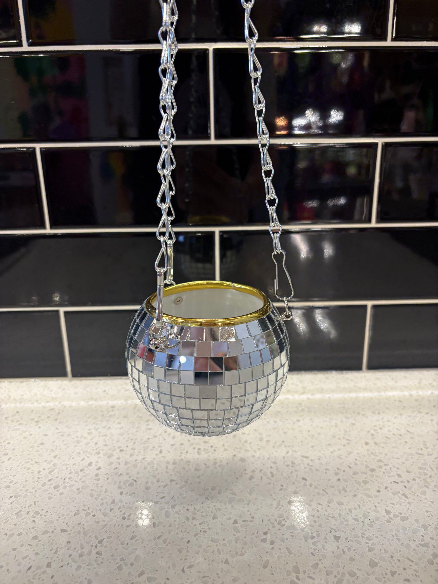 Disco Ball Planter (small)