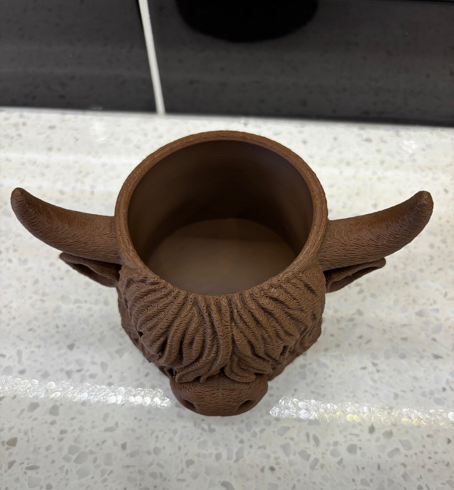 Ux 3D-Printed Large Fluffy Highland Cow Head