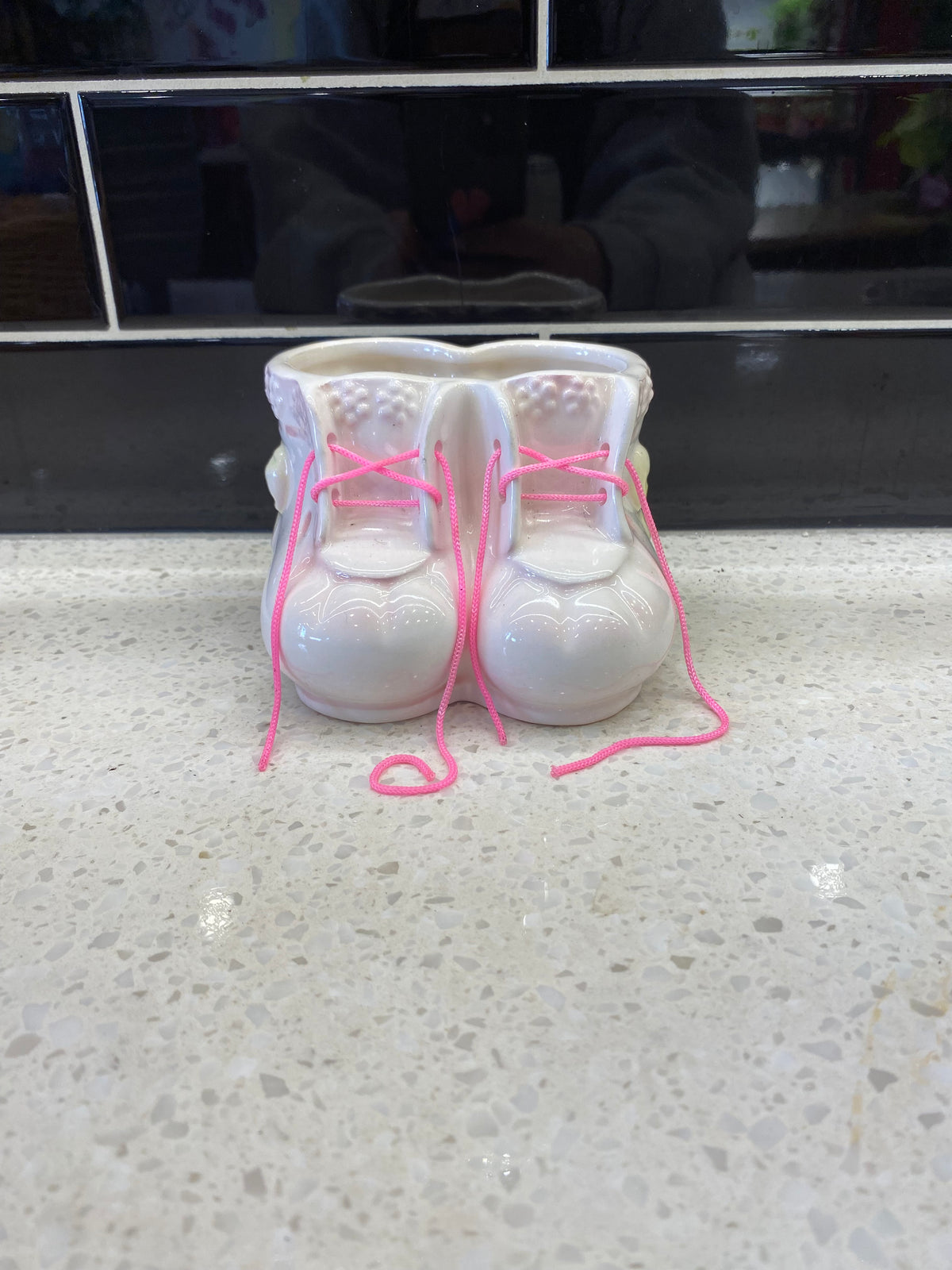 Small White Shoe Pot