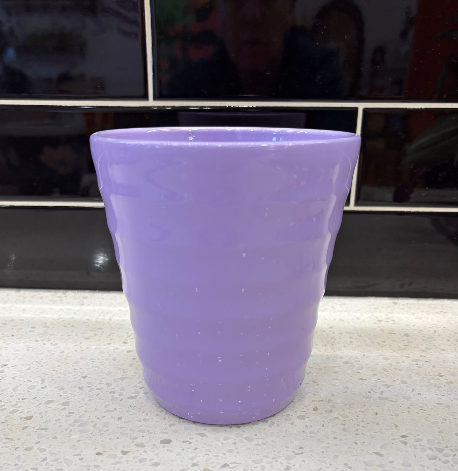 Medium Ripple Light Purple Pot
