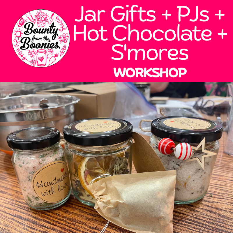 Jar Gifts + PJs + Hot Chocolate + S'Mores