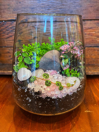 Pink heart Terrarium