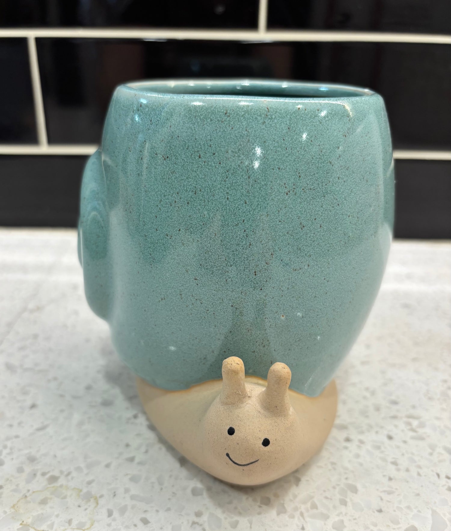 Cute Medium Snail Pot w/ Blue Shell