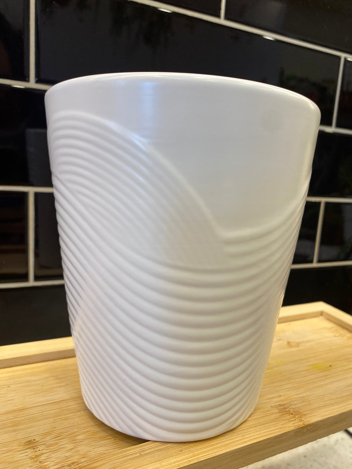 Textured White Pot