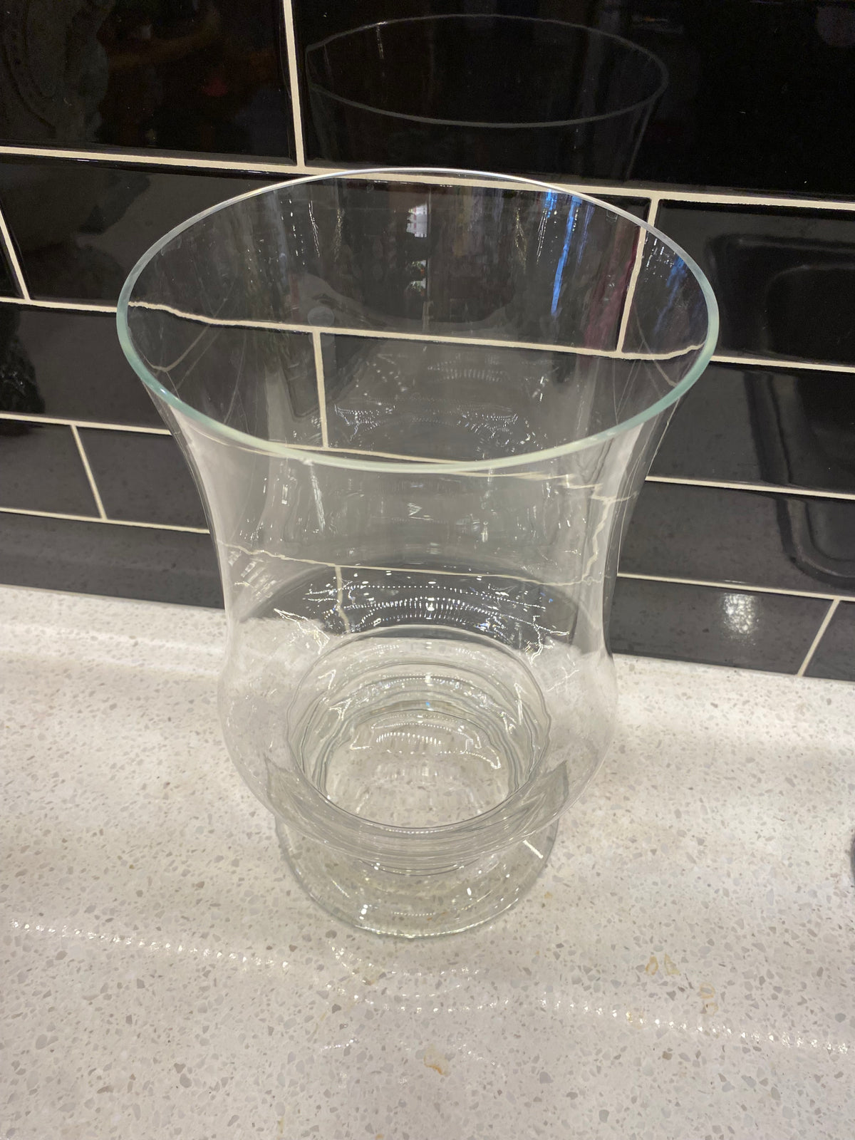 Large Glass Podium Pot