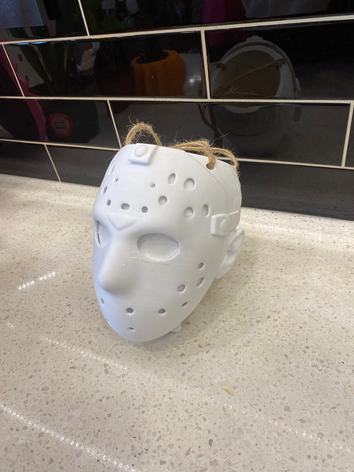 Ux 3D Printed Halloween Hockey Mask Pot