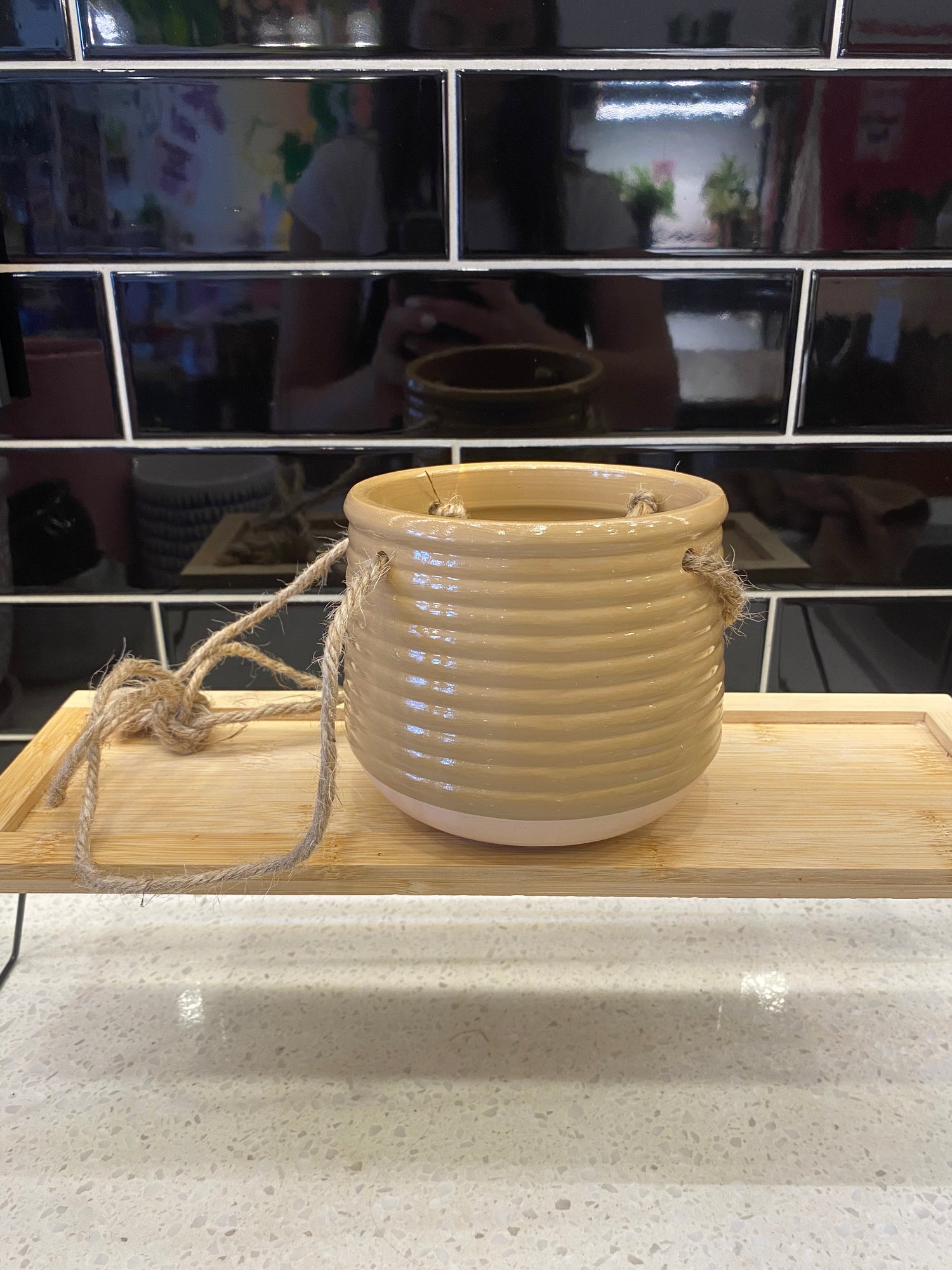 Medium Patterned Ceramic Hanging Pot