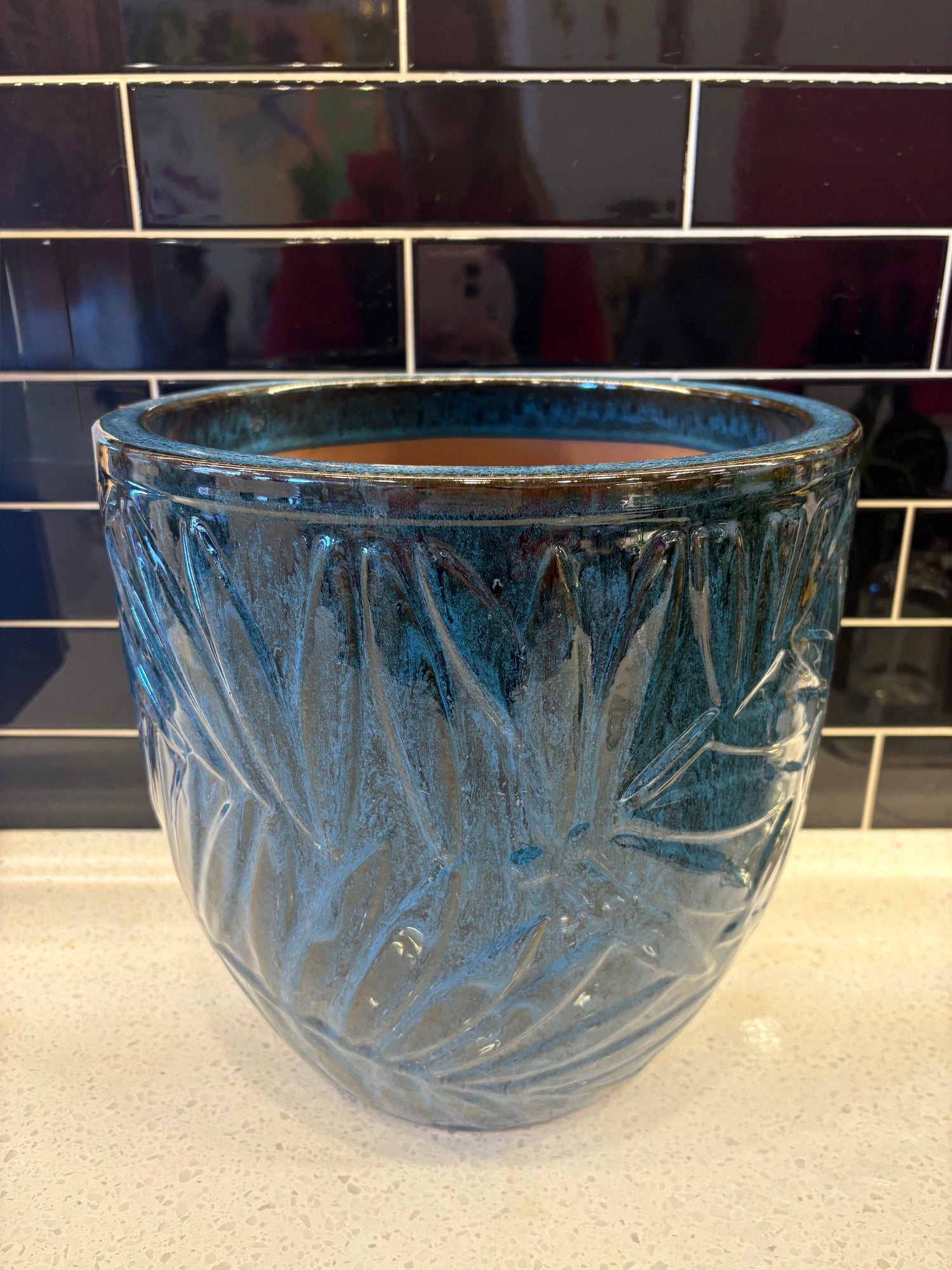 Large Dark Blue Pot