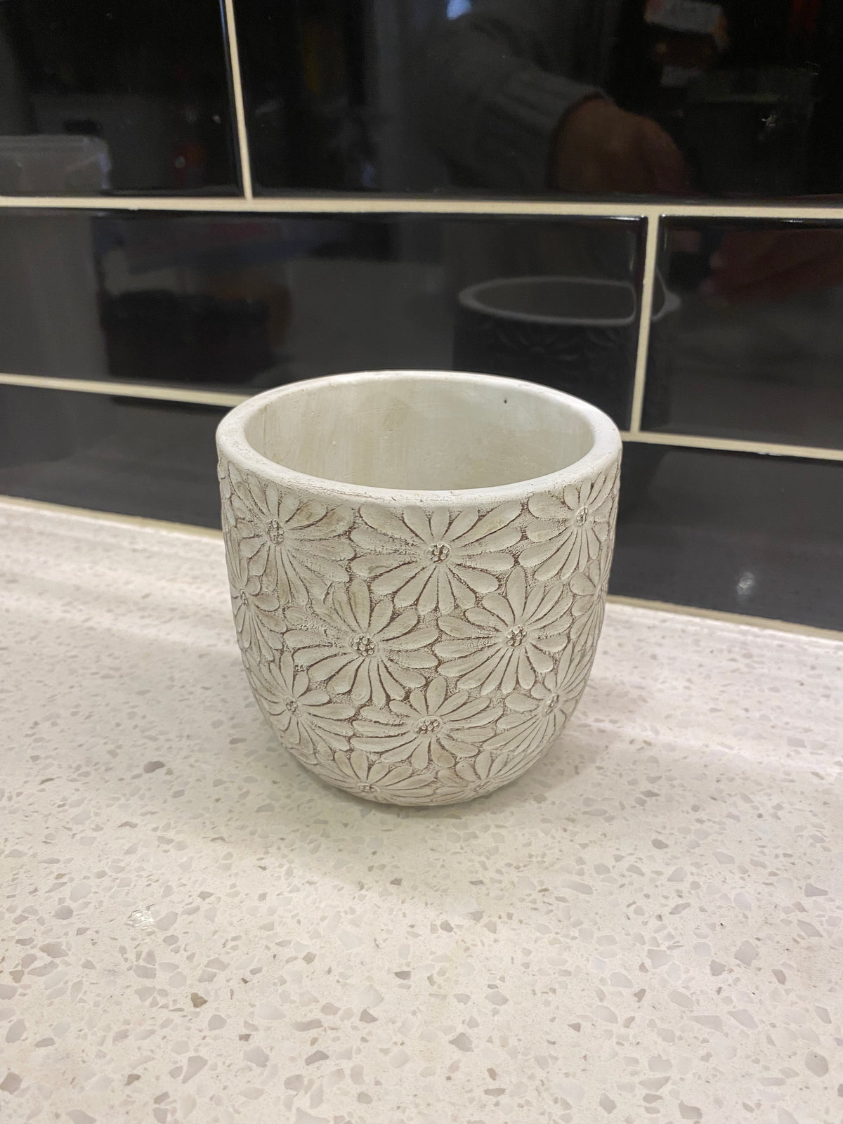 Small White Daisy Pot