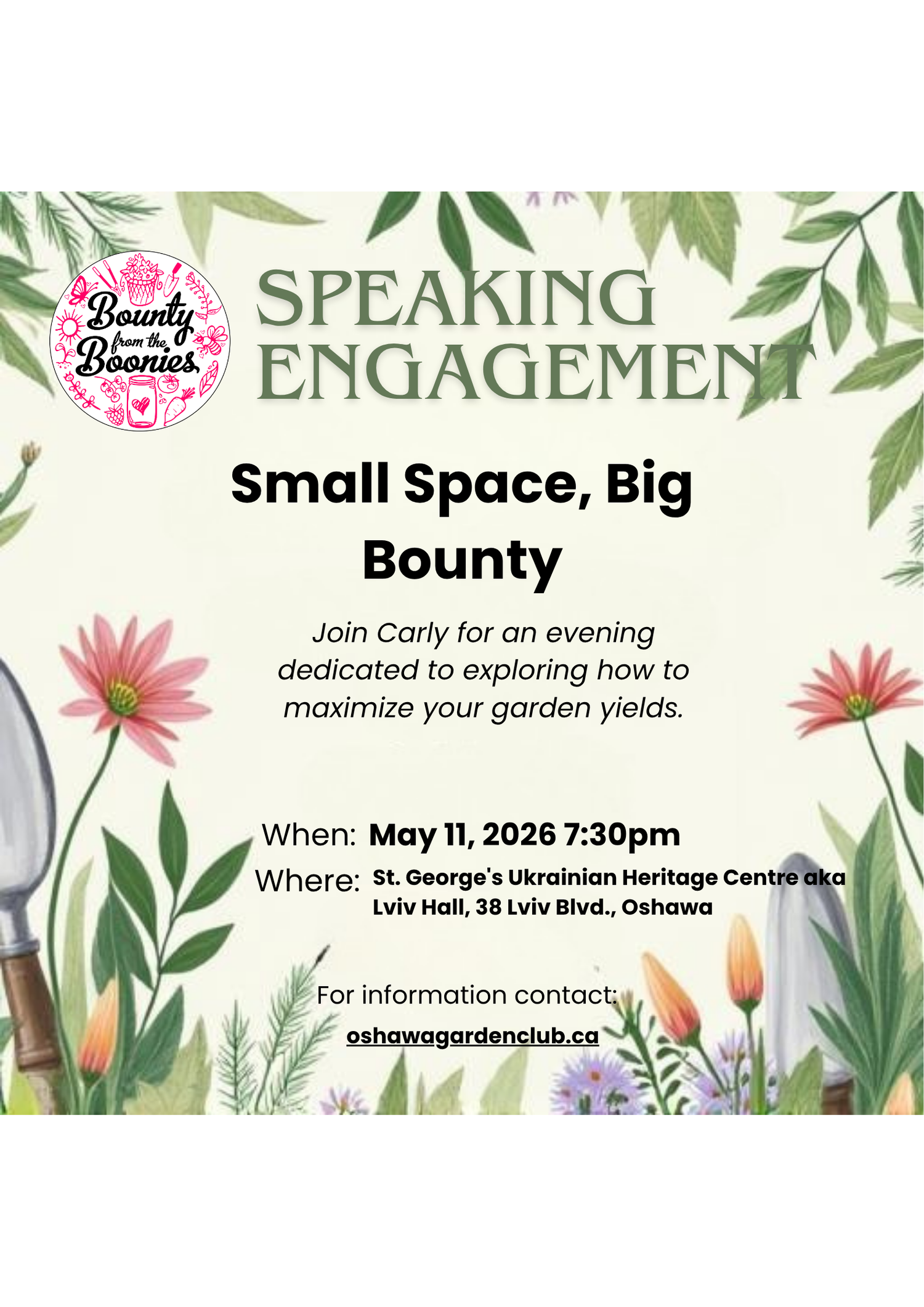 Speaking Engagement w/ Carly McDougall