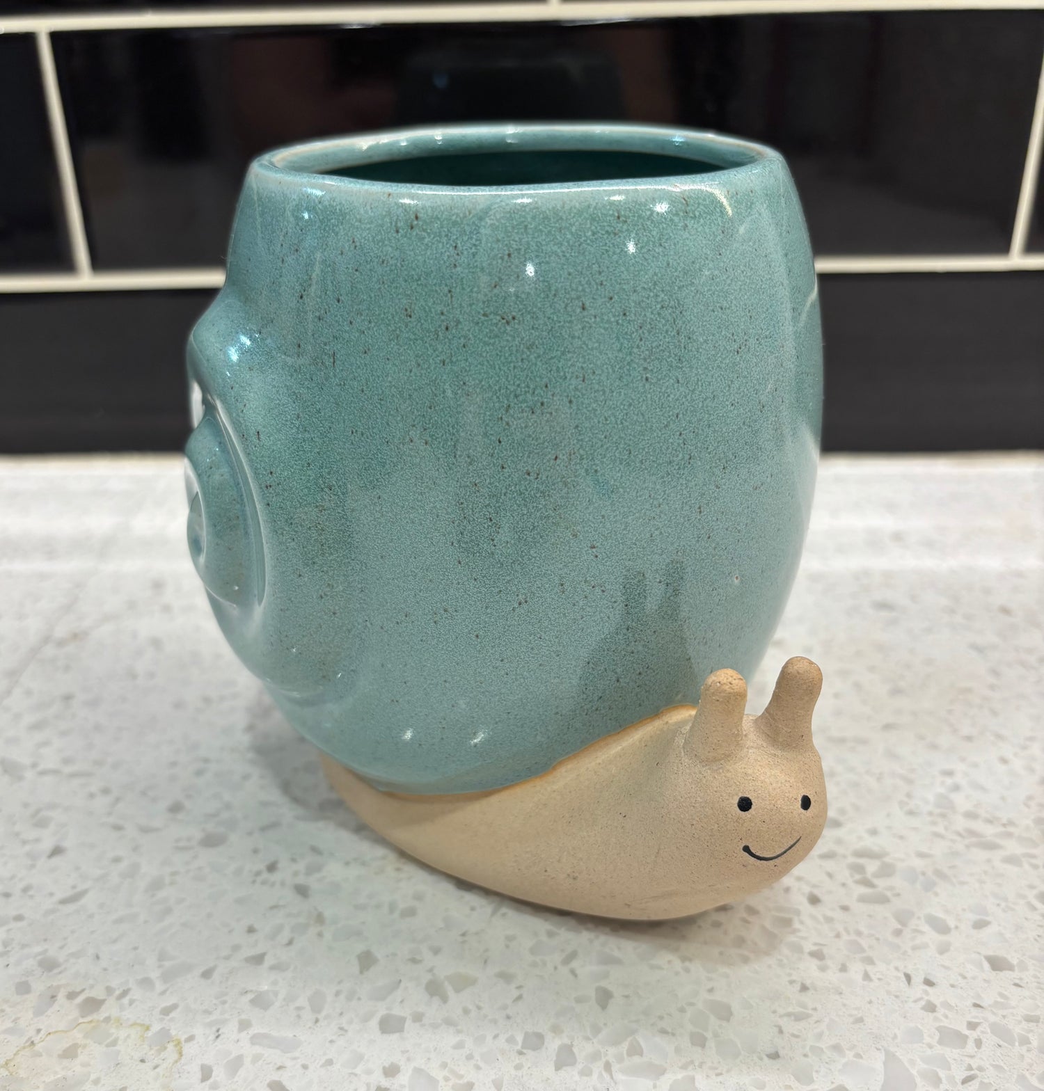 Cute Medium Snail Pot w/ Blue Shell