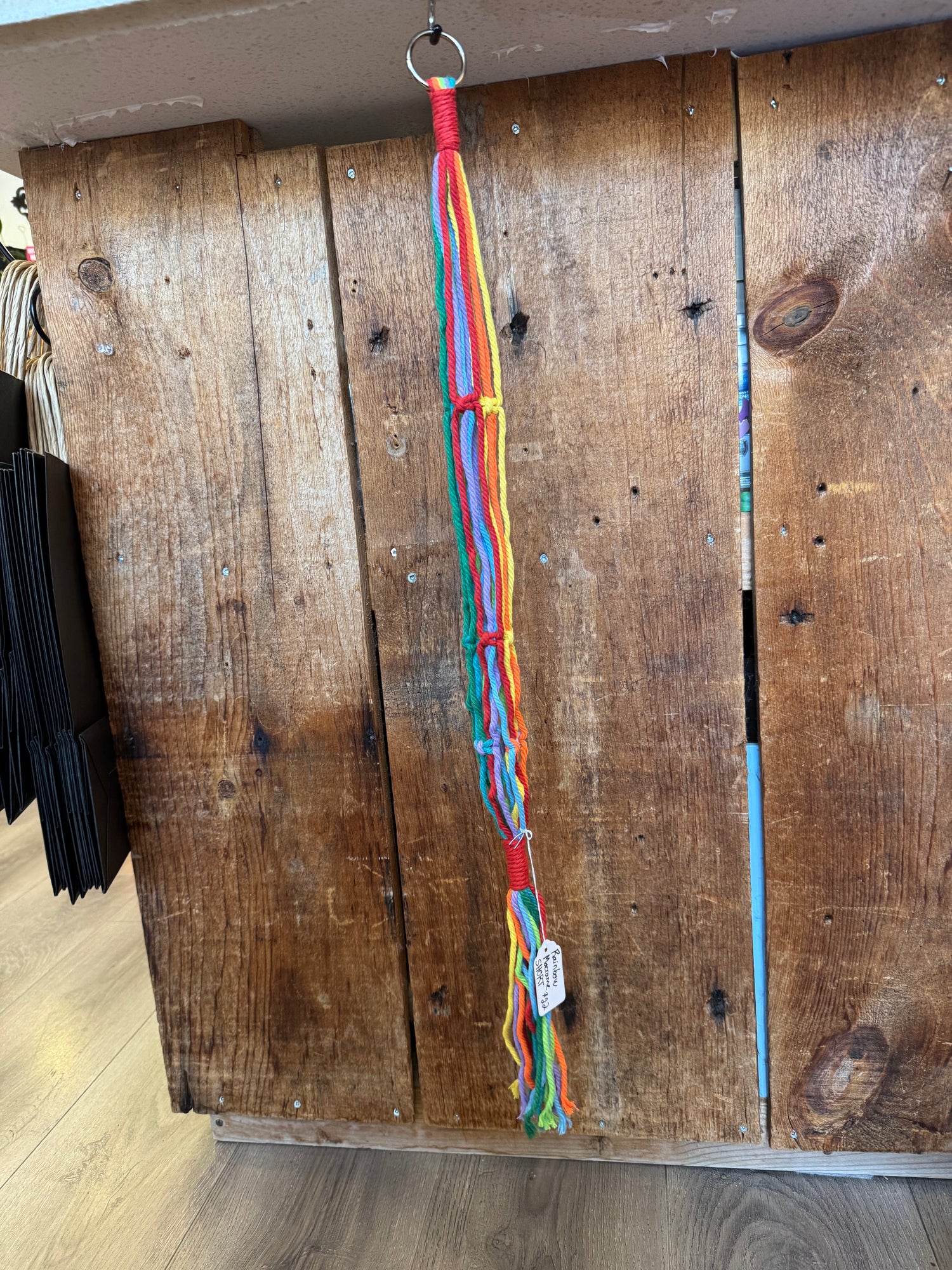 Macrame Rainbow Single Holder Hanging