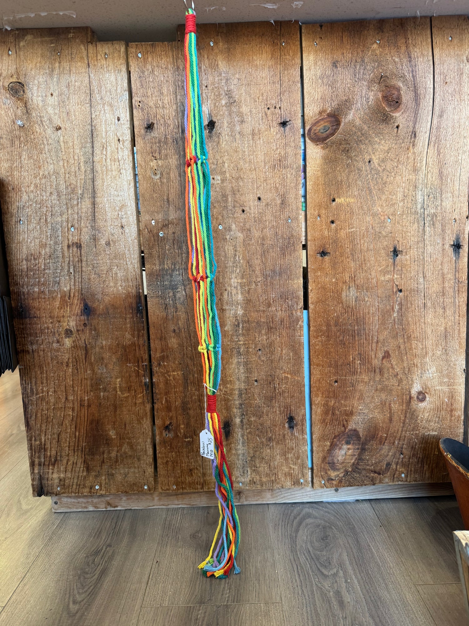 Macrame Rainbow Single Holder Hanging