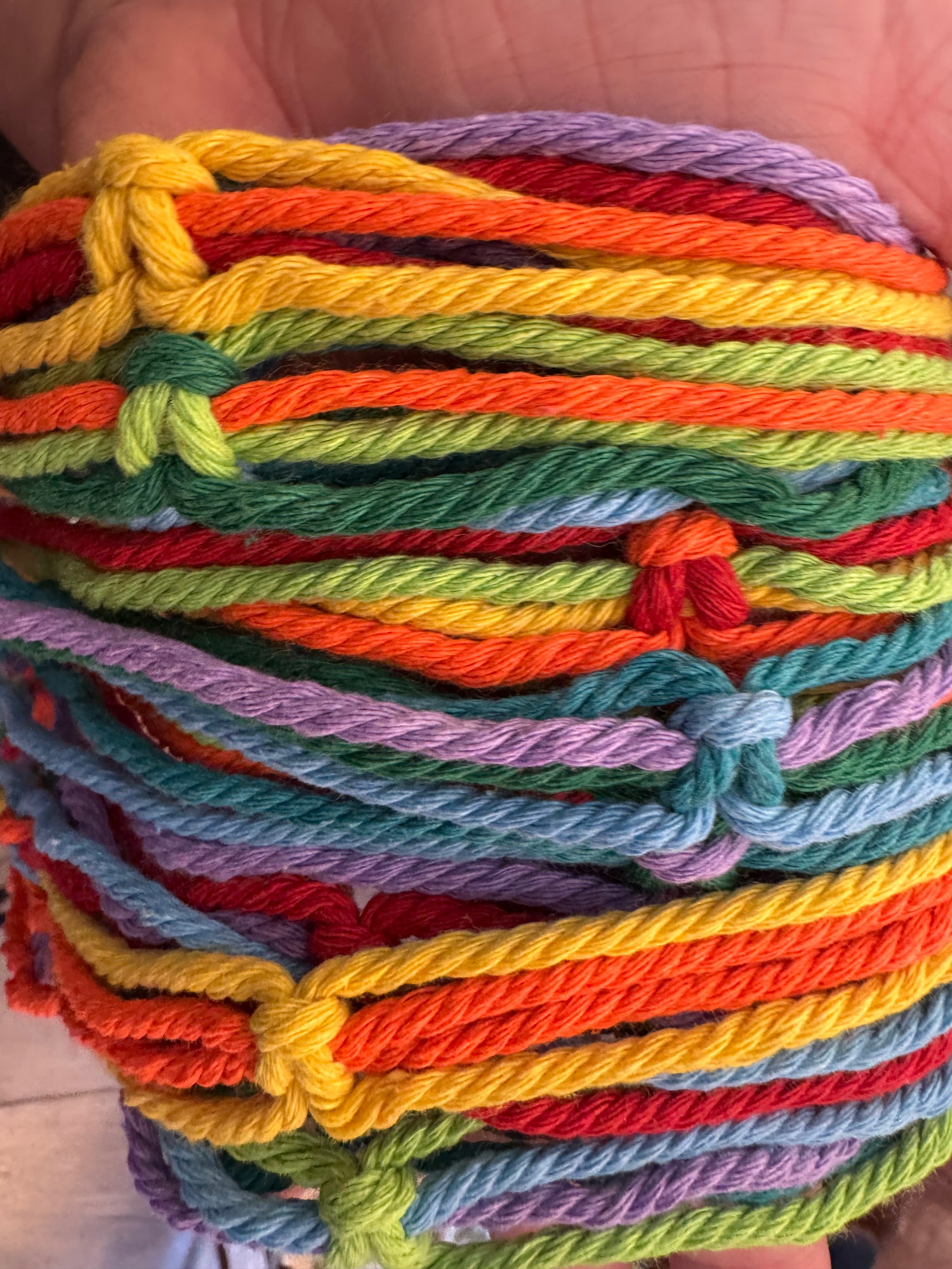 Macrame Rainbow Single Holder Hanging