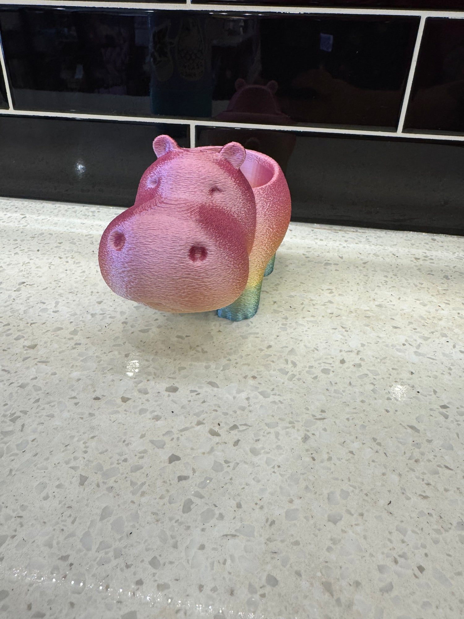 Ux 3D-Printed Rainbow Hippo