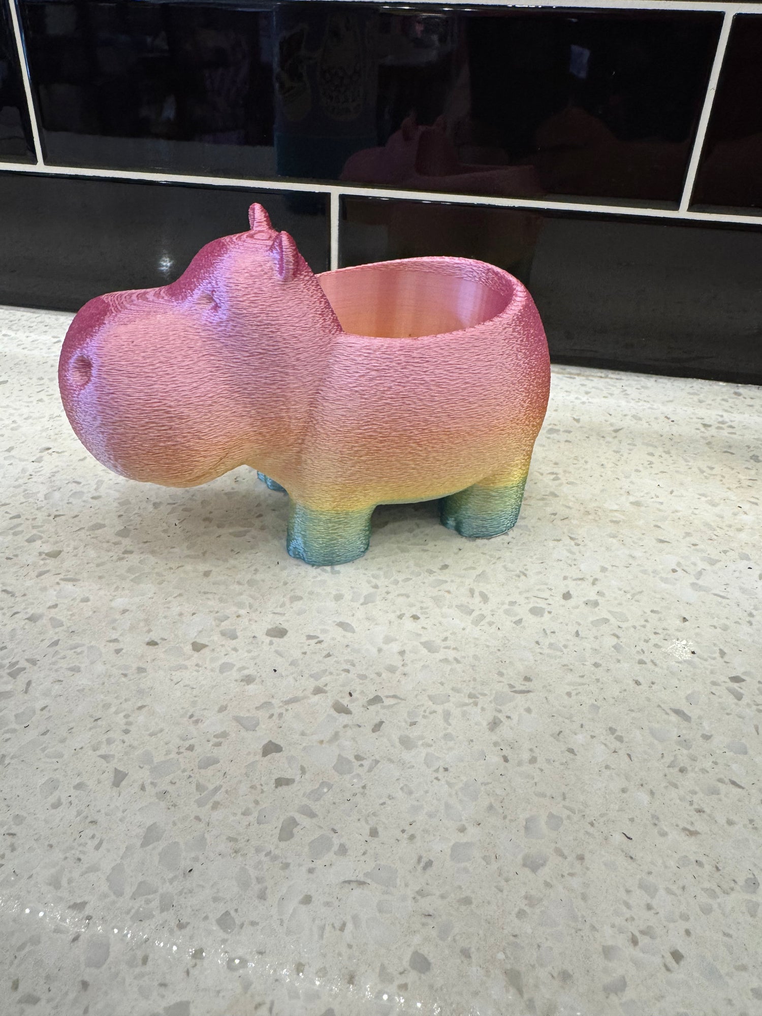 Ux 3D-Printed Rainbow Hippo
