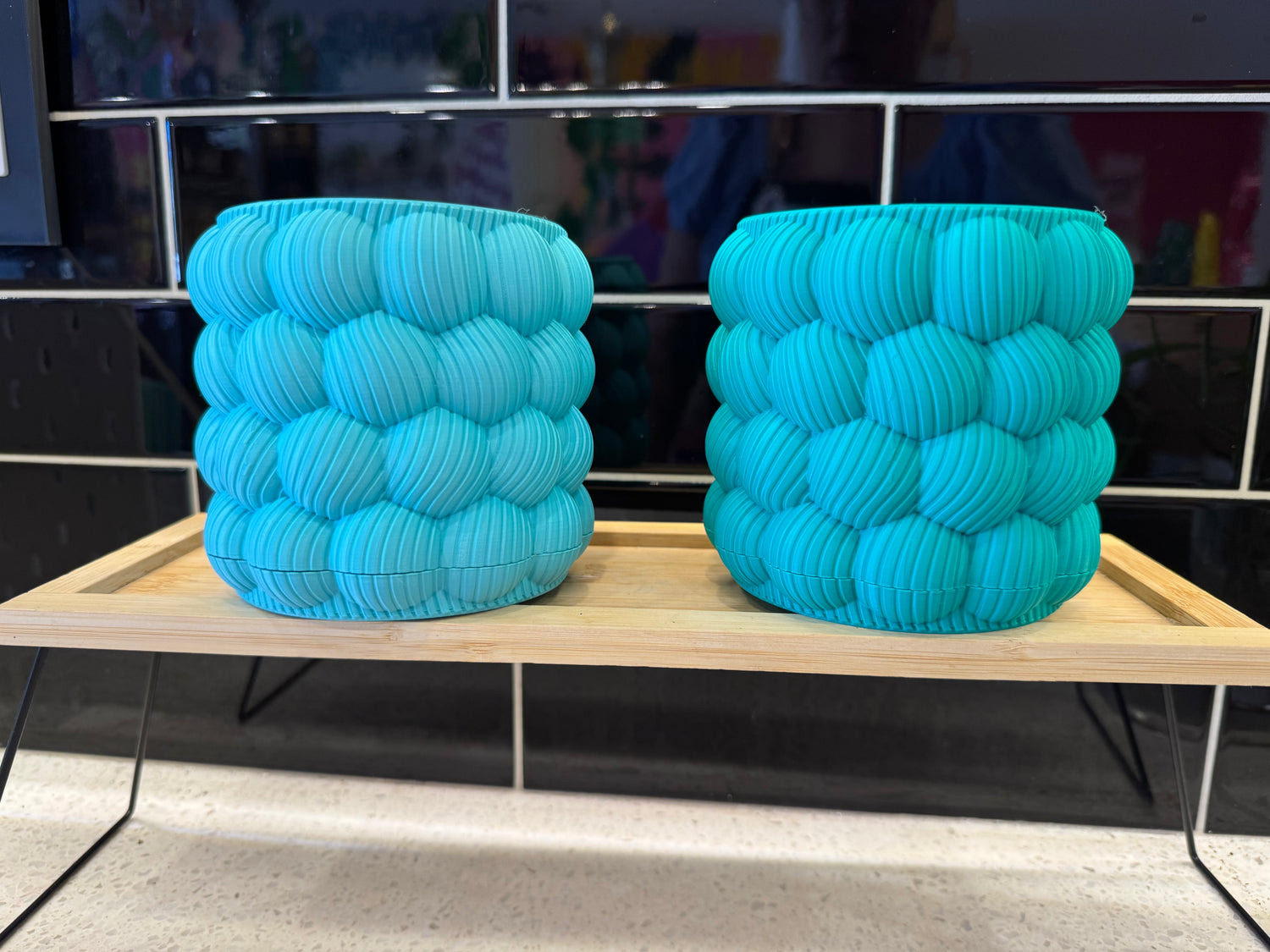 Ux 3D-Printed Bubble Planter - plastic w/drip tray