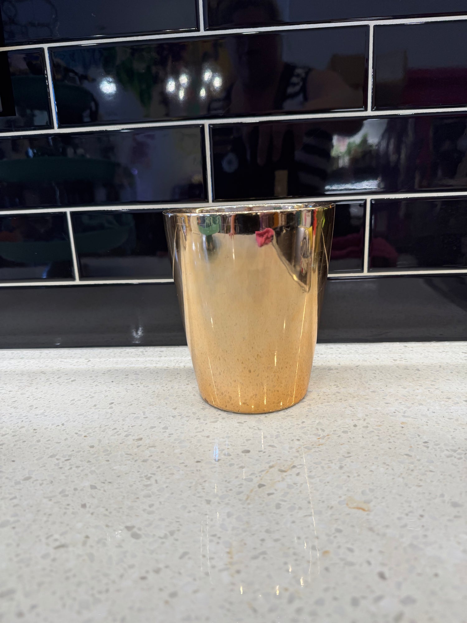 Gold Tall Pot Shiny Medium