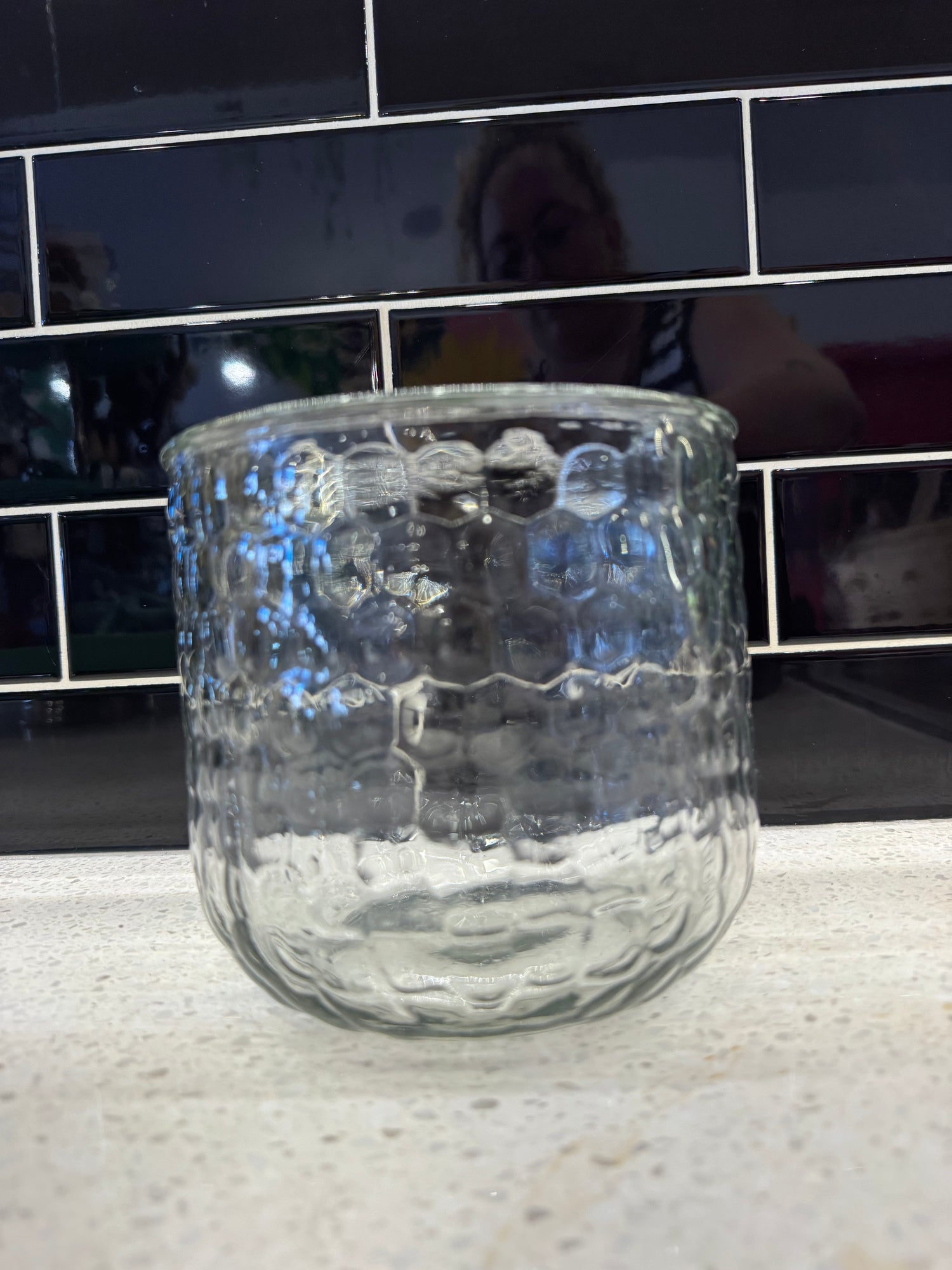 Medium Textured Glass Pot