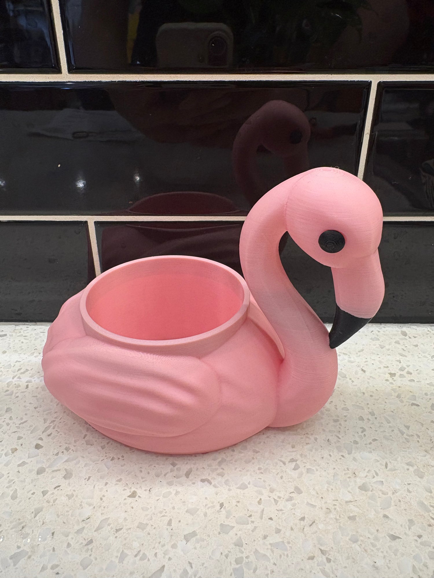 Ux 3D-Printed Flamingo