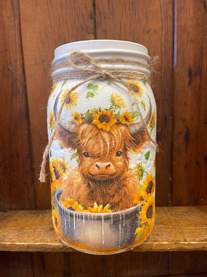 Upcycled Large Mason Jars