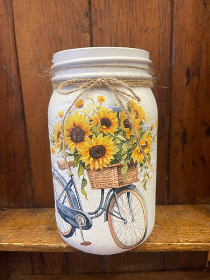 Upcycled Large Mason Jars