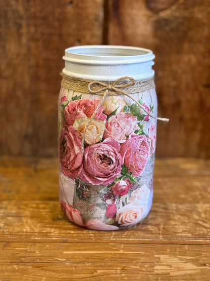 Upcycled Large Mason Jars