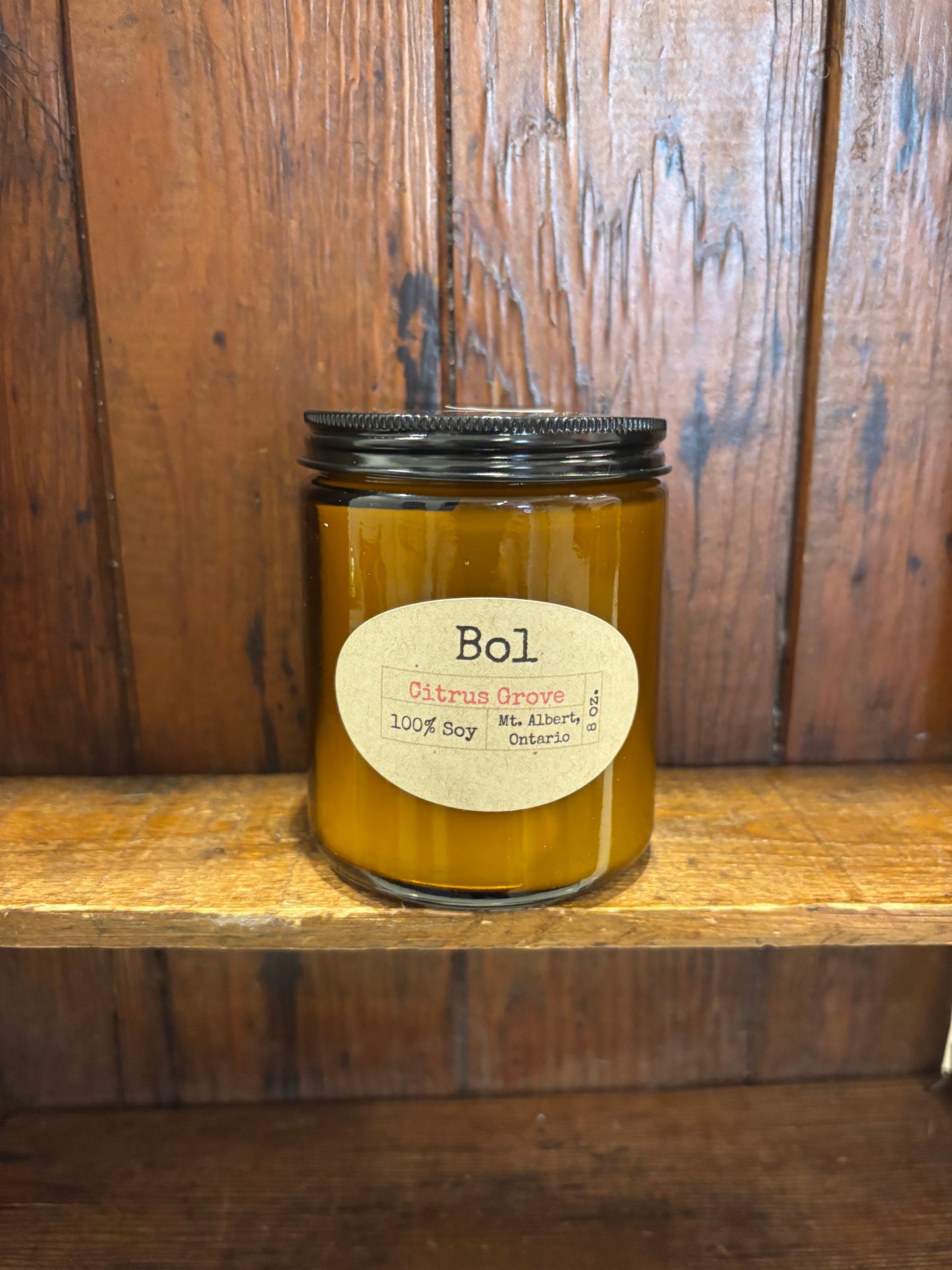 Candles - 8oz Amber Jar