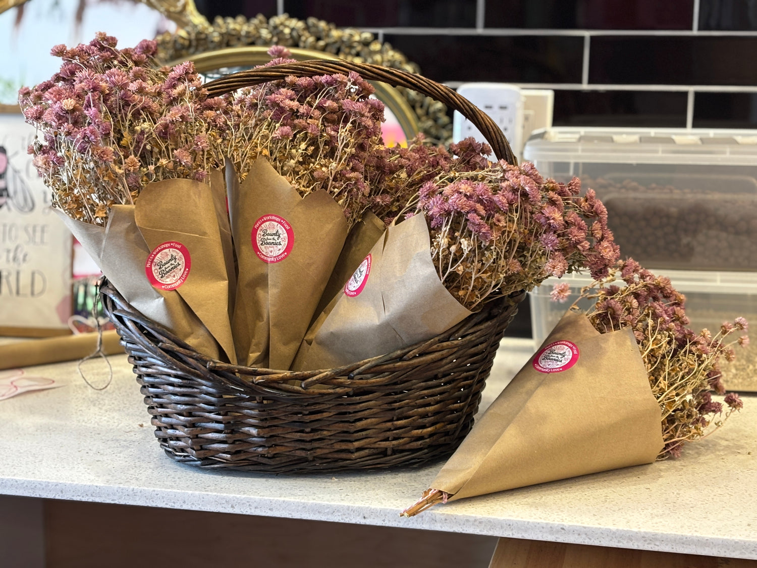 Dried Mum Bouquets