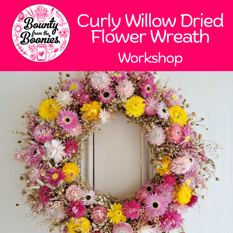 Curly Willow Dried Flower Wreath Workshop