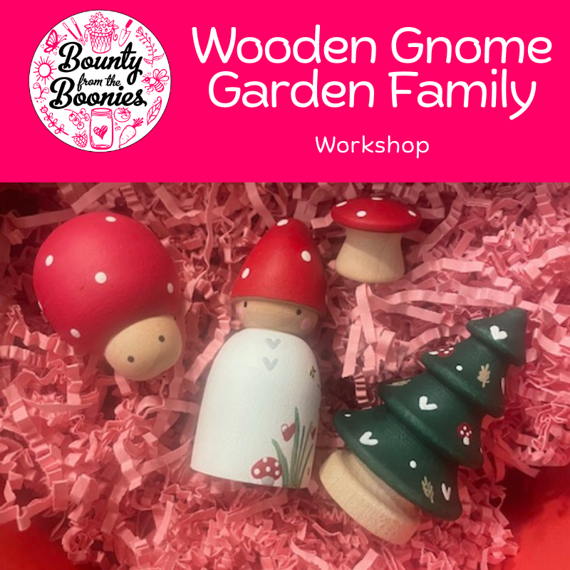 Wooden Gnome Garden Family - Workshop