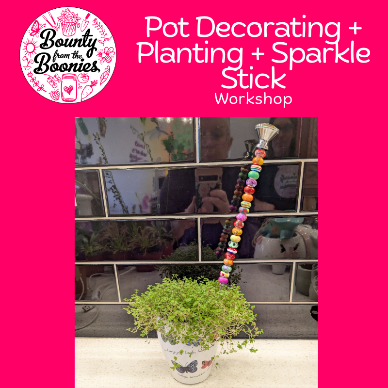 Beat the Winter Blahs: Mood Boosting Pot Decorating + Planting + Sparkle Stick