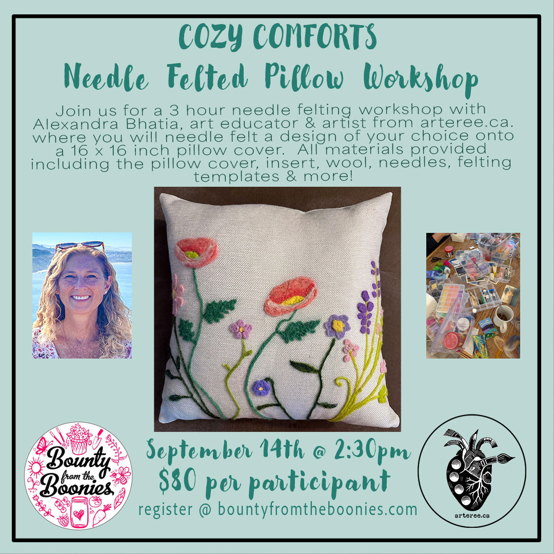 Needle Felting Pillow Workshop