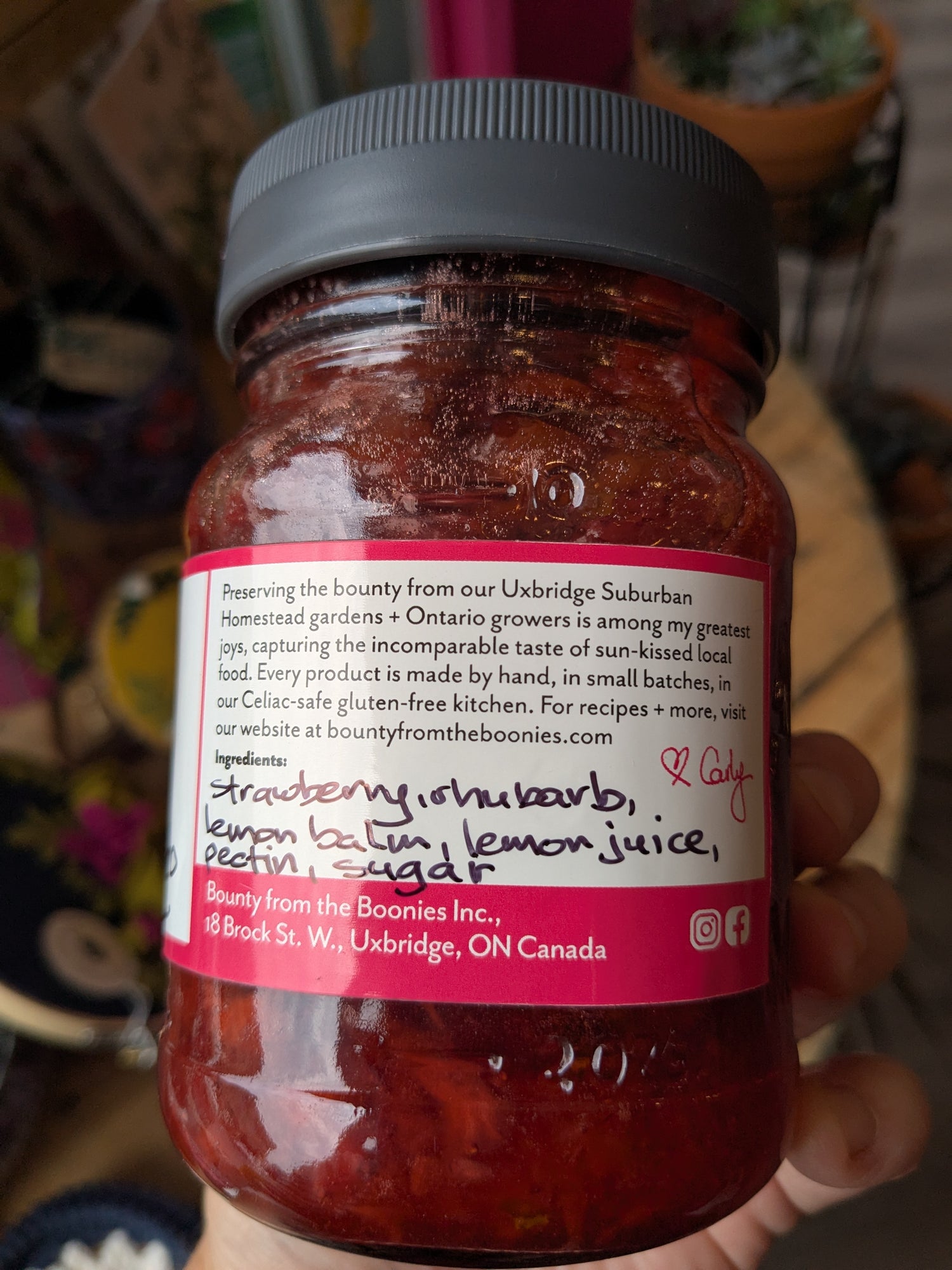 Strawberry Rhubarb Sunshine Jam 250 ml