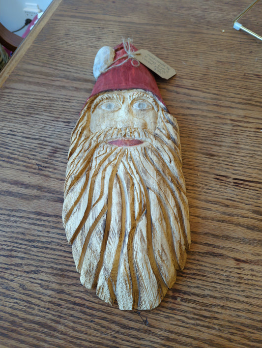 Santa head carving