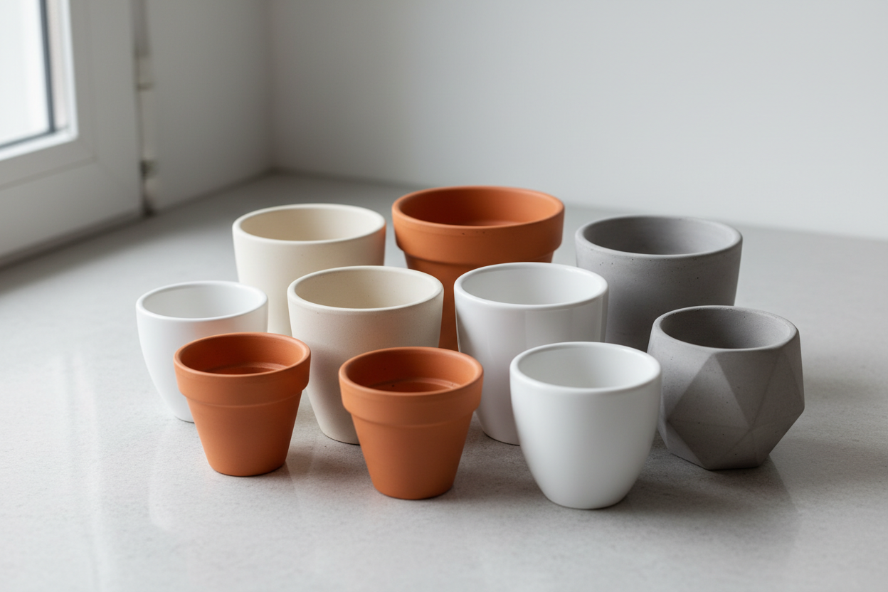 small plant pots with no plants in them